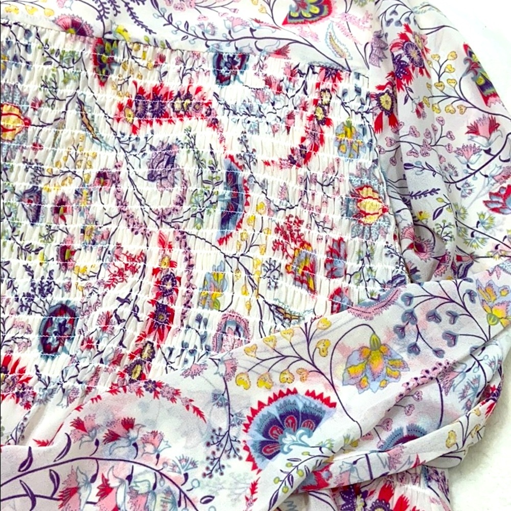 NWT [ROSE+OLIVE] Floral Pheasant Top - Picture 7 of 9